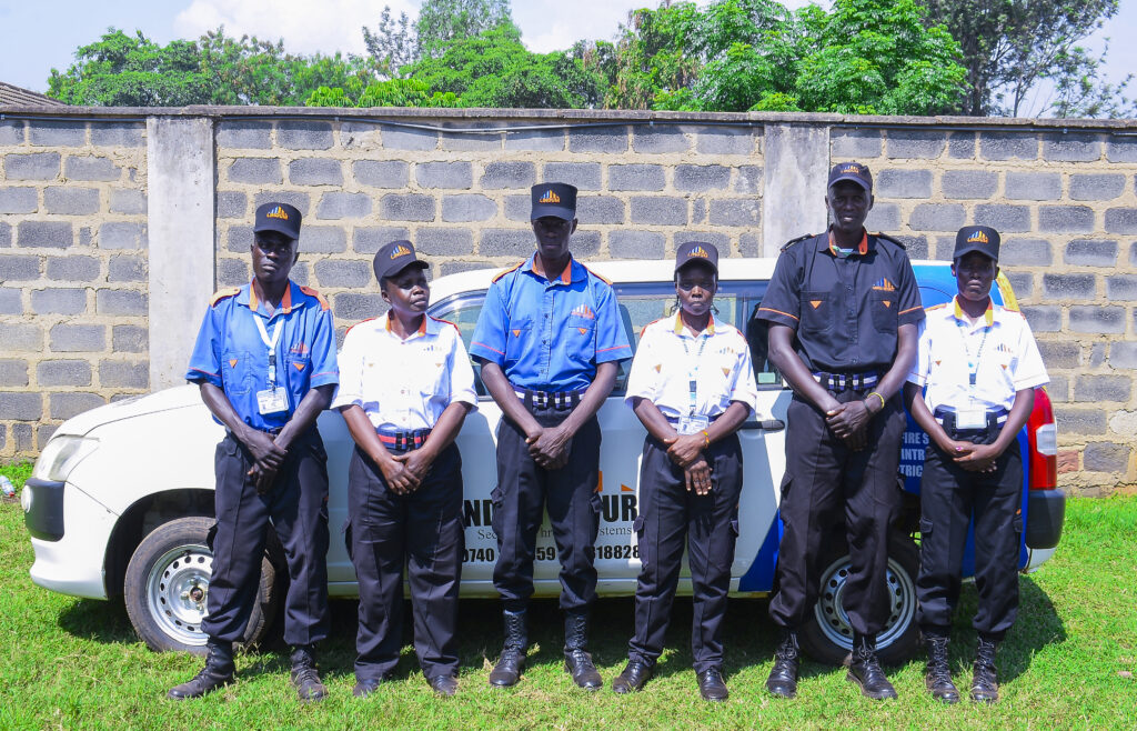 Lindum Systems event security team with branded patrol car in Kenya, providing professional protection and rapid response